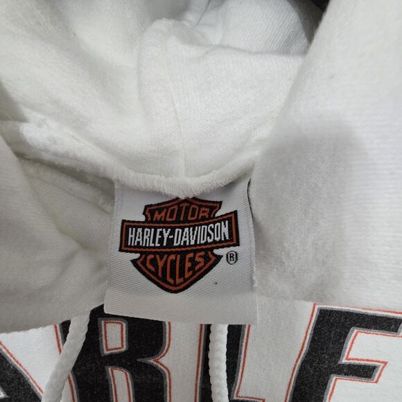 Harley Davidson Motorcycles ForMan White Hoodie Sz ( see the measurements) - Picture 3 of 9